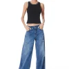 Women Alice and Olivia Allen Embellished Neck Ribbed Tank