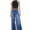 Women Alice and Olivia Allen Embellished Neck Ribbed Tank