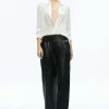 Women Alice and Olivia Anders Vegan Leather Low Rise Pant