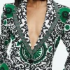Women Alice and Olivia Bret Long Blazer