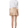 Women Alice and Olivia Carter Pleated Vegan Leather Mini Skirt