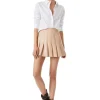 Women Alice and Olivia Carter Pleated Vegan Leather Mini Skirt