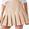 Women Alice and Olivia Carter Pleated Vegan Leather Mini Skirt