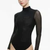 Women Alice and Olivia Clarinda Turtleneck Bodysuit