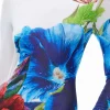 Women Alice and Olivia Delora Long Sleeve Crew Neck Maxi Dress