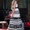 Women Alice and Olivia Denita Bustier Ruffle Gown