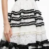 Women Alice and Olivia Denita Bustier Ruffle Gown