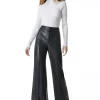 Women Alice and Olivia Dylan Vegan Leather Wide Leg Pant