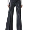 Women Alice and Olivia Dylan Vegan Leather Wide Leg Pant