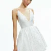 Women Alice and Olivia Ellamae Deep V-Neck Dress