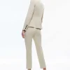 Women Alice and Olivia Macey Chino Fitted Notch Collar Blazer