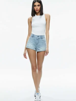 Women Alice and Olivia Maggie Mid Rise Vintage Shorts
