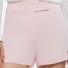 Women Alice and Olivia Mara Crossover Waistband Clean Short