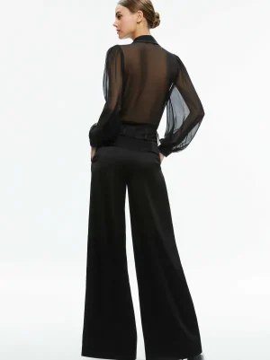 Women Alice and Olivia Roanne Sheer Blouse
