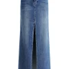 Women Alice and Olivia Rye Denim Maxi Skirt