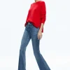 Women Alice and Olivia Stacey Mid Rise Bell Jean