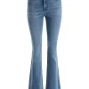 Women Alice and Olivia Stacey Mid Rise Bell Jean