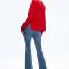 Women Alice and Olivia Stacey Mid Rise Bell Jean