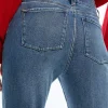 Women Alice and Olivia Stacey Mid Rise Bell Jean