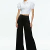 Women Alice and Olivia Willa Cropped Puff Sleeve Button Down