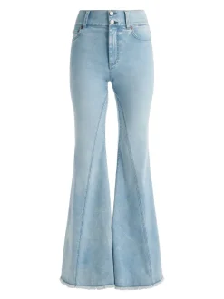 Alice and Olivia Beautiful Seamed Wide Leg Jean-Women Pants