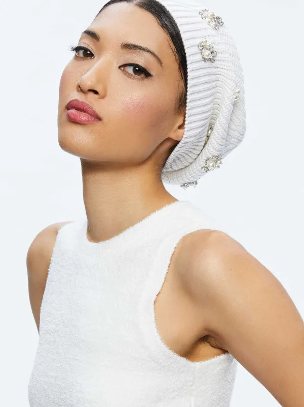 Alice and Olivia Chira Slouchy Embellished Hat-Women Accessories