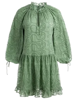 Alice and Olivia Sherrie Gathered Tunic Dress-Women Dresses