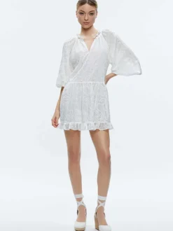 Alice and Olivia Sherrie Gathered Tunic Dress-Women Dresses