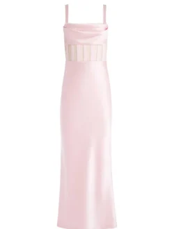 Alice and Olivia Valentina Draped Corset Maxi Dress-Women Dresses